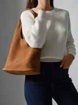 Hobo Cavalier Nubuck Cuir Etrier Marron cavalier nubuck ECAN154M-vue-porte