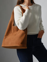 Hobo Cavalier Nubuck Cuir Etrier Marron cavalier nubuck ECAN154L-vue-porte