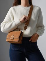 Sac Bandoulire Altesse Suede Etrier Marron altesse suede EASU048S-vue-porte