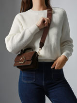 Sac Bandoulire Altesse Suede Etrier Marron altesse suede EASU048X-vue-porte