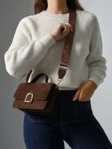 Sac Bandoulire Altesse Suede Etrier Marron altesse suede EASU048S-vue-porte